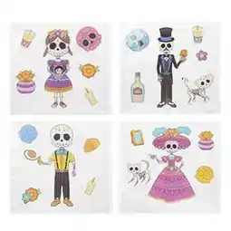 Tesco Assorted Day of The Dead Halloween Gel Stickers Window Decorations offer