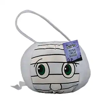 Tesco Halloween Mummy Plush Treat Candy Bucket 25cm offer