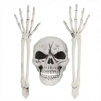 Tesco Buried Skeleton Halloween Plastic Props Decorations - Pack of 3 offer