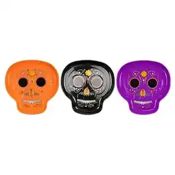 Tesco Assorted Halloween Sugar Skull Shaped Reusable Plastic Tray 28cm offer