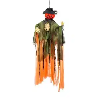 Tesco Pumpkin Scarecrow Hanging Prop Halloween Decoration 1m offer