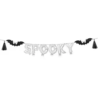 Tesco Mini Spooky Halloween Foil Letter Balloon Banner Kit offer