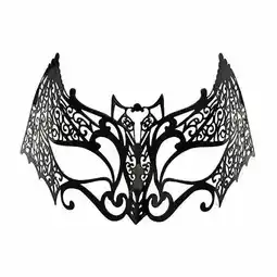 Tesco Black Filigree Halloween Metal Mask offer