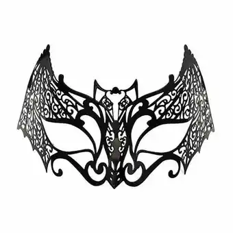 Tesco Black Filigree Halloween Metal Mask offer