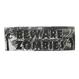 Tesco Beware Zombies Halloween Wall Plaque Hanging Decoration 48cm offer