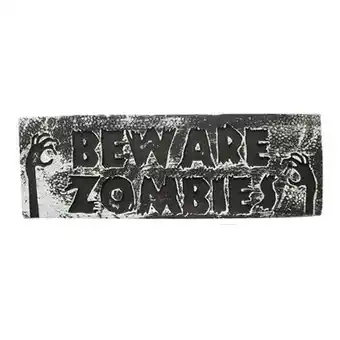 Tesco Beware Zombies Halloween Wall Plaque Hanging Decoration 48cm offer