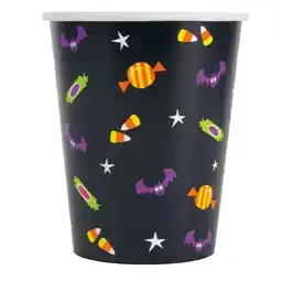 Tesco Cat & Pumpkin Theme Bats & Sweets Design Halloween Paper Cups 270ml - Pack of 8 offer