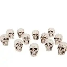 Tesco Skulls Halloween Plastic Props Decorations - Pack of 12 offer