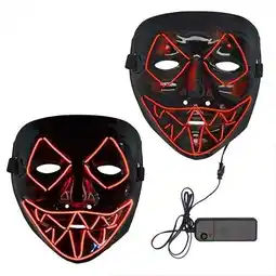 Tesco Red Killer Halloween LED Plastic Face Mask 19cm offer