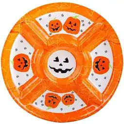 Tesco Halloween Pumpkin Orange Round Dip Tray 30cm offer