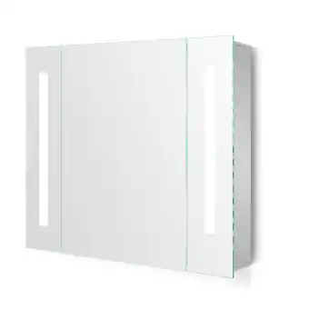 Tesco Living and Home Modern Wall-Mounted LED Mirror Cabinet for Bathroom offer