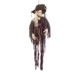 Tesco Laughing Witch Halloween Animated Prop Hanging Decoration 170cm offer