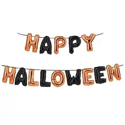 Tesco HAPPY HALLOWEEN Air Fill Foil Letter Balloon Kit 34cm offer