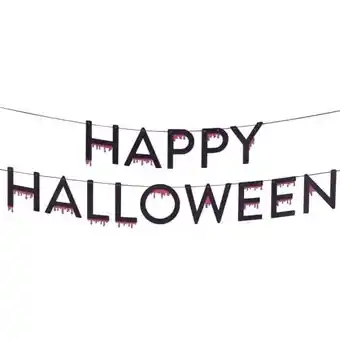 Tesco Bloody Happy Halloween Cardboard Letter Banner 200cm offer