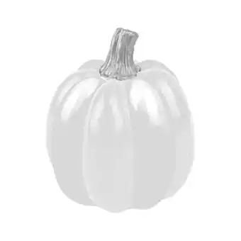 Tesco Halloween White Pumpkin Decoration 10cm offer