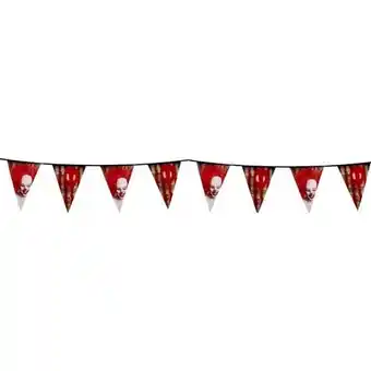 Tesco Horror Clown Halloween Plastic Pennant Bunting 6m offer