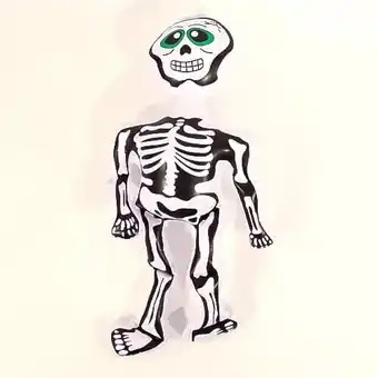 Tesco Halloween Inflatable Skeleton 70cm offer