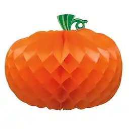 Tesco Pumpkin Shaped Halloween Honeycomb Centrepiece Decoration 27cm offer