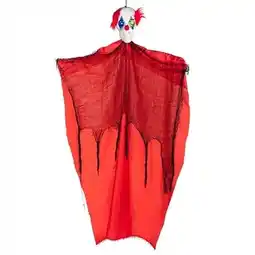 Tesco Freaky Clown Halloween Hanging Animated Prop Decoration 150cm offer