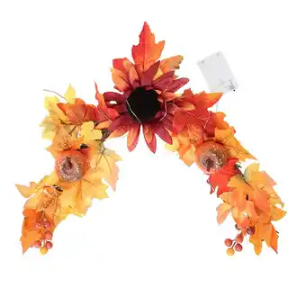 Tesco Living and Home Maple Leaves Halloween Sunflower & Pumpkind Garland offer