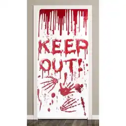 Tesco Halloween Bloody Keep Out Scary Door Cover offer