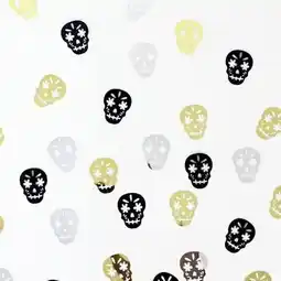 Tesco Halloween Metallic Skull Shape Table Confetti 14 Grams offer