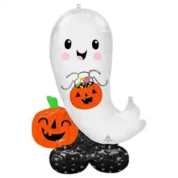 Tesco Halloween Ghost Airloonz Air Fill Giant Foil Balloon 134cm / 53 in offer