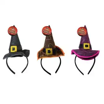 Tesco Assorted Witch Hat Headband Halloween Fancy Dress offer