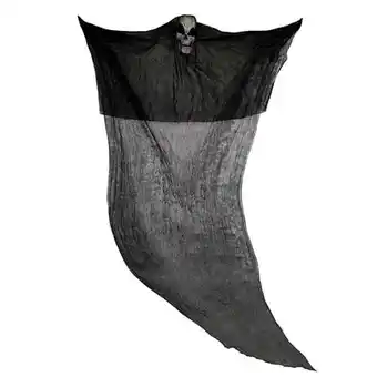 Tesco Black Ghost Halloween Hanging Prop Decoration 3m offer