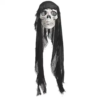 Tesco Creepy Skull Head Halloween Hanging Prop Decoration 120cm offer