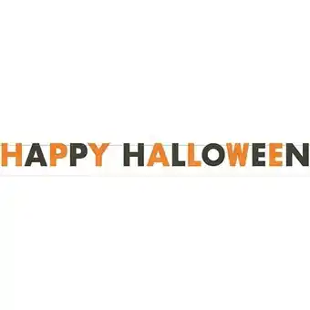 Tesco Happy Halloween Glitter Cardboard Letter Banner 274cm offer