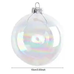 Tesco Living and Home 5 Pack Rainbow Glass Ornament Balls for Christmas Tree Decor - 10cm offer