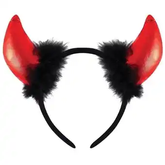 Tesco Devil Horns With Fur Hairband Halloween Fancy Dress offer