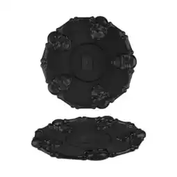 Tesco Black Skulls Halloween Round Reusable Plastic Platter 36cm offer