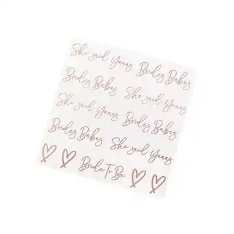 Tesco She Said Yaaas Hen Party Temporary Tattoo Stickers Sheets - Pack of 2 offer