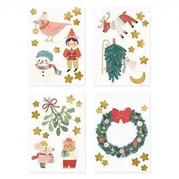 Tesco Whimsical Christmas Window Sticker Decorations offer