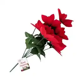 Tesco Artificial Poinsettia Flower Christmas Spray Decoration 40cm offer