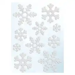 Tesco White Flock Snowflake Decorative Window Stickers offer