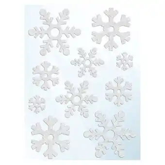 Tesco White Flock Snowflake Decorative Window Stickers offer