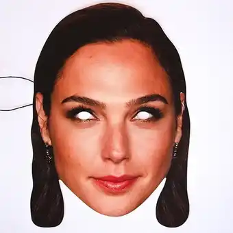 Tesco Gal Gadot Cardboard Face Mask offer