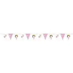 Tesco Princess and Unicorn Paper Flag Banner 274cm offer