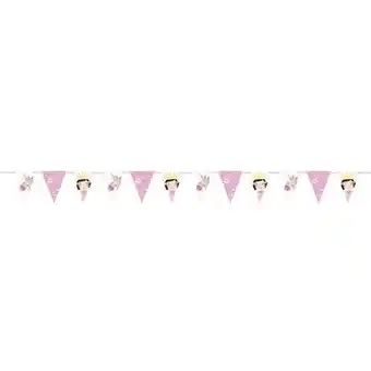 Tesco Princess and Unicorn Paper Flag Banner 274cm offer