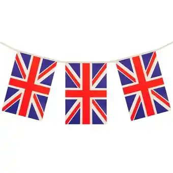 Tesco Union Jack PVC Flag Bunting 100m (25 x 4m) offer