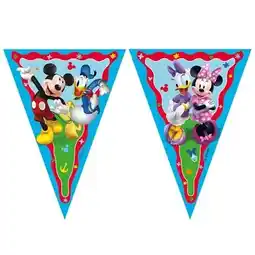 Tesco Disney Mickey Mouse Rock the House Paper Flag Bunting Banner 2m offer