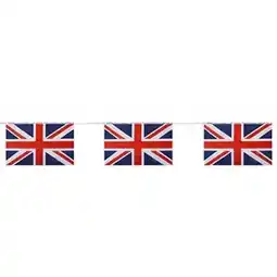 Tesco Union Jack Fabric Flag Bunting 185m (50 x 3.7m) offer