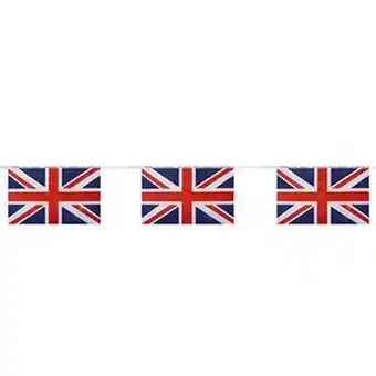 Tesco Union Jack Fabric Flag Bunting 185m (50 x 3.7m) offer