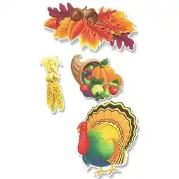 Tesco Assorted Happy Thanksgiving Cutouts - 14 Inches / 36cm - Pack of 4 offer