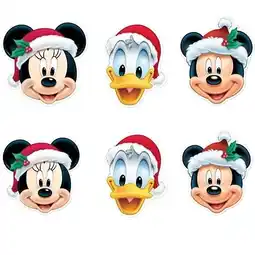 Tesco Disney Christmas Cardboard Face Masks - Pack of 6 offer