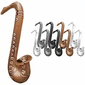 Tesco Assorted Inflatable Saxophone - 23.5 Inches / 60cm - Pack of 10 offer