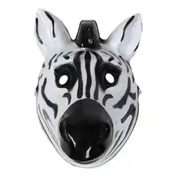 Tesco Zebra Plastic Face Mask 26cm offer